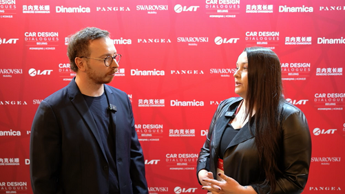 Senior vehicle designer at Tesla, Jenn Baugher at Car Design Dialogues Beijing 2026.